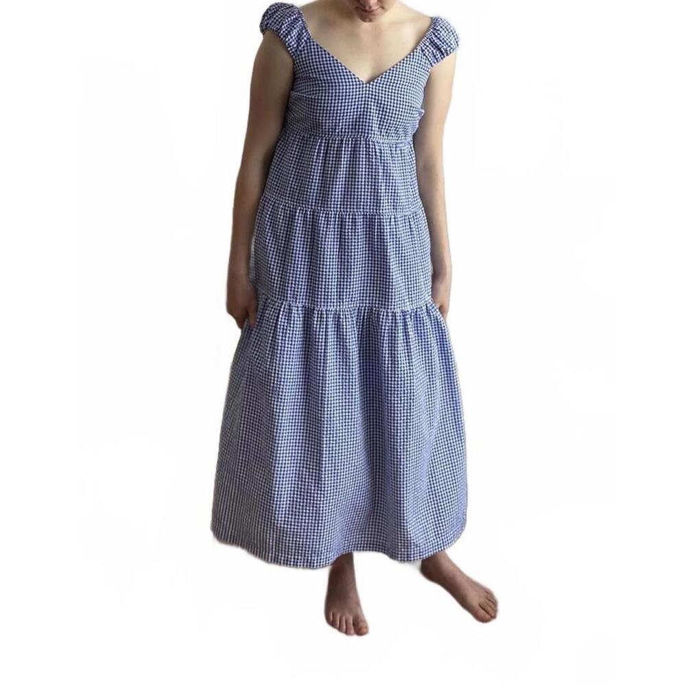 Old Navy Maxi Gingham Summer Sundress Size Medium